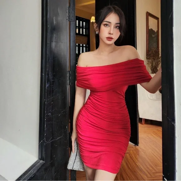 strapless open back dress Bodycon Dress Red | Dresses & Jumpsuits